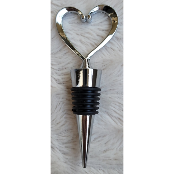 NEW silver heart wine stopper - Picture 4 of 11